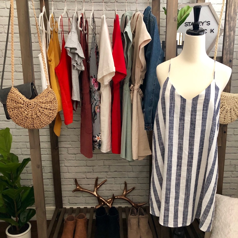 NWT linen blend tank dress